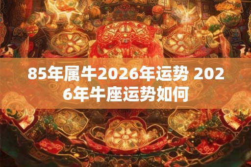 85年属牛2026年运势 2026年牛座运势如何