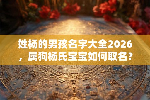 姓杨的男孩名字大全2026，属狗杨氏宝宝如何取名？