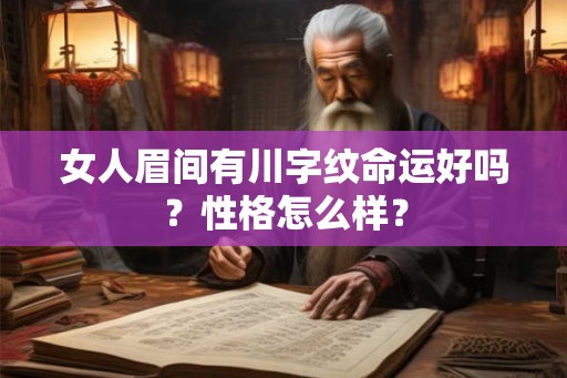 女人眉间有川字纹命运好吗?性格怎么样? 女人眉间有川字纹命运好吗?性格怎么样?