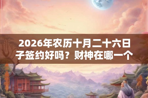 2026年农历十月二十六日子签约好吗？财神在哪一个方位？