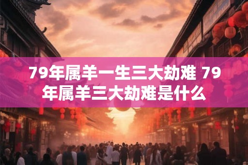 79年属羊一生三大劫难 79年属羊三大劫难是什么