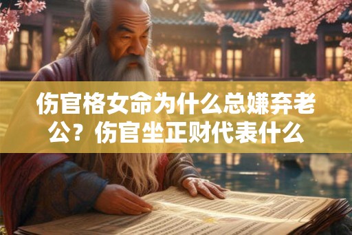 伤官格女命为什么总嫌弃老公？伤官坐正财代表什么