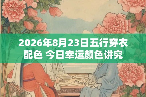 2026年8月23日五行穿衣配色 今日幸运颜色讲究