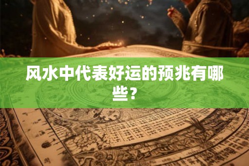 风水中代表好运的预兆有哪些？