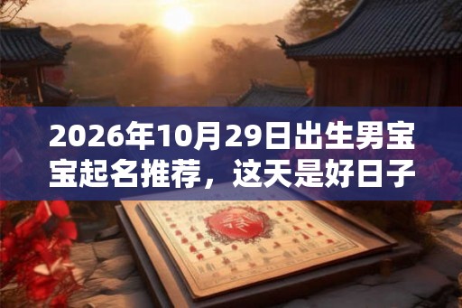 2026年10月29日出生男宝宝起名推荐,这天是好日子吗? 2026年10月29日出生男宝宝起名推荐,这天是好日子吗?