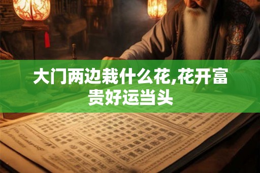 大门两边栽什么花,花开富贵好运当头