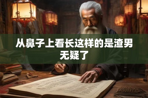 从鼻子上看长这样的是渣男无疑了 从鼻子上看长这样的是渣男无疑了