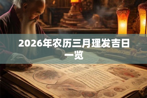 2026年农历三月理发吉日一览