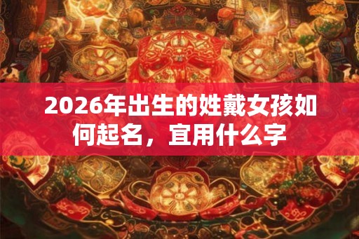 2026年出生的姓戴女孩如何起名，宜用什么字