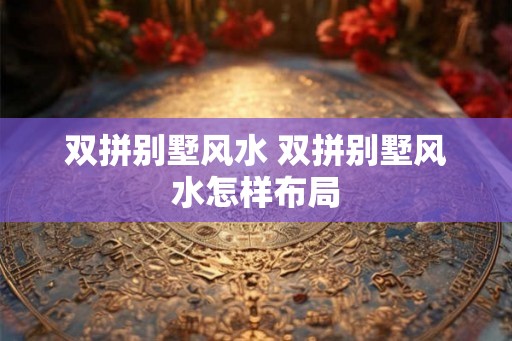 双拼别墅风水 双拼别墅风水怎样布局 双拼别墅风水 双拼别墅风水怎样布局