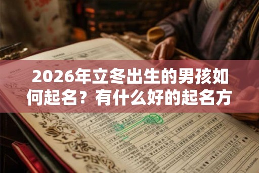 2026年立冬出生的男孩如何起名？有什么好的起名方法？