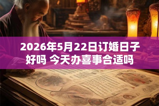2026年5月22日订婚日子好吗 今天办喜事合适吗 2026年5月22日订婚日子好吗 今天办喜事合适吗