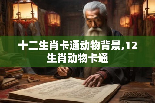 十二生肖卡通动物背景,12生肖动物卡通