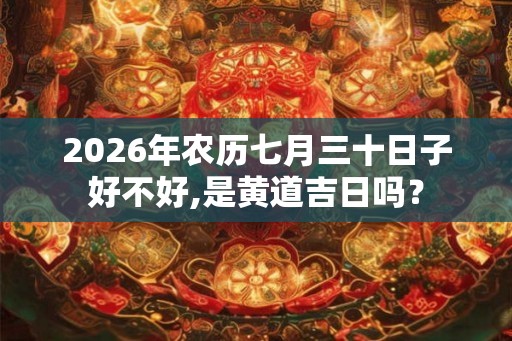 2026年农历七月三十日子好不好,是黄道吉日吗? 2026年农历七月三十日子好不好,是黄道吉日吗?