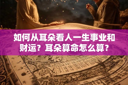 如何从耳朵看人一生事业和财运？耳朵算命怎么算？