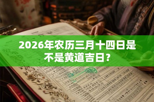 2026年农历三月十四日是不是黄道吉日？