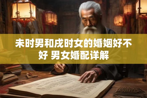 未时男和戌时女的婚姻好不好 男女婚配详解