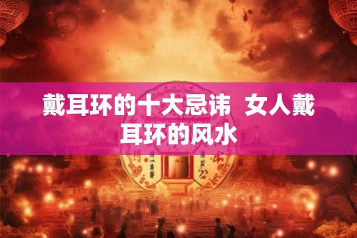 戴耳环的十大忌讳 女人戴耳环的风水 戴耳环的十大忌讳 女人戴耳环的风水