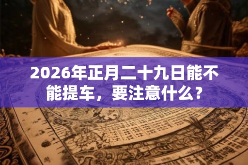 2026年正月二十九日能不能提车，要注意什么？