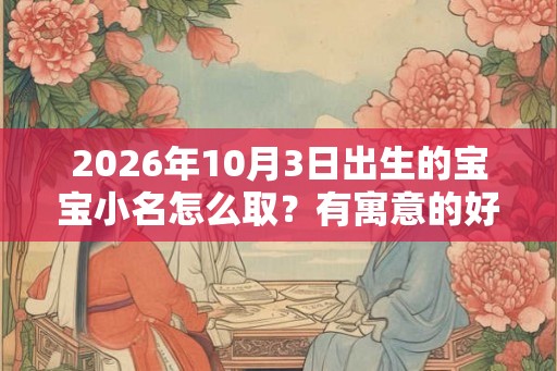 2026年10月3日出生的宝宝小名怎么取？有寓意的好小名推荐！