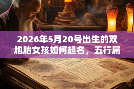 2026年5月20号出生的双胞胎女孩如何起名，五行属什么？