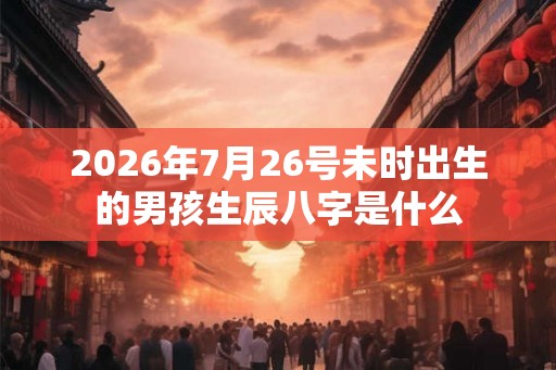 2026年7月26号未时出生的男孩生辰八字是什么 2026年7月26号未时出生的男孩生辰八字是什么