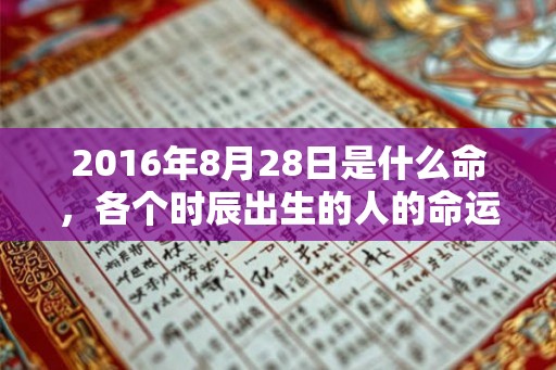 2016年8月28日是什么命,各个时辰出生的人的命运 2016年8月28日是什么命,各个时辰出生的人的命运
