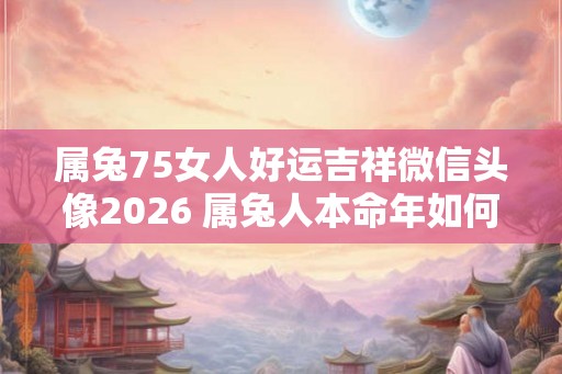 属兔75女人好运吉祥微信头像2026 属兔人本命年如何选微信头像
