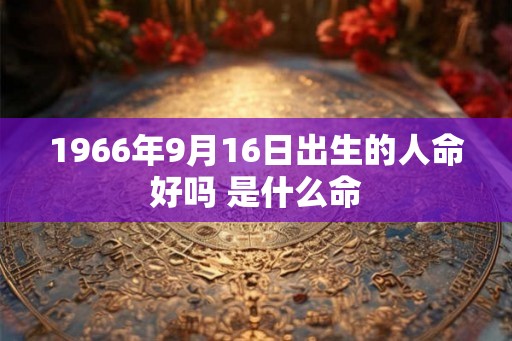 1966年9月16日出生的人命好吗 是什么命