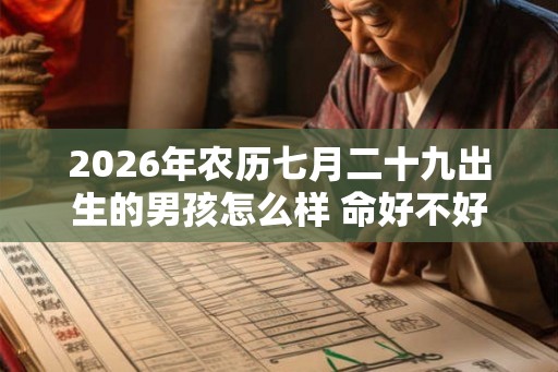 2026年农历七月二十九出生的男孩怎么样 命好不好