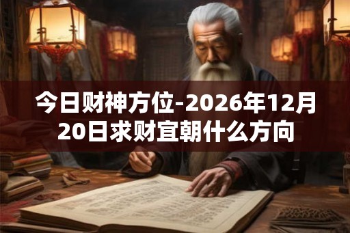 今日财神方位-2026年12月20日求财宜朝什么方向