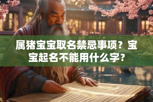 属猪宝宝取名禁忌事项？宝宝起名不能用什么字？