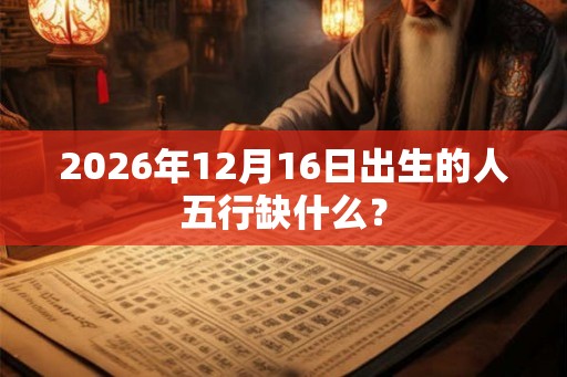 2026年12月16日出生的人五行缺什么？