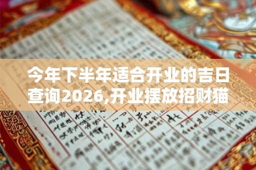 今年下半年适合开业的吉日查询2026,开业摆放招财猫风水