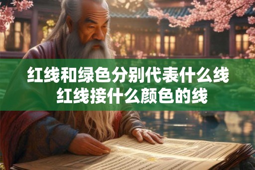 红线和绿色分别代表什么线  红线接什么颜色的线