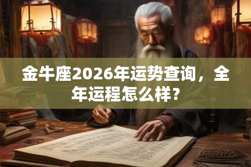 金牛座2026年运势查询,全年运程怎么样? 金牛座2026年运势查询,全年运程怎么样?