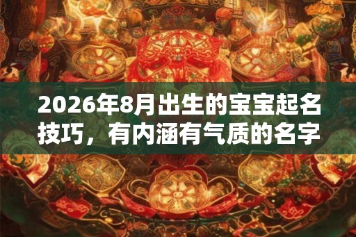 2026年8月出生的宝宝起名技巧，有内涵有气质的名字