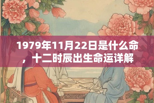 1979年11月22日是什么命，十二时辰出生命运详解