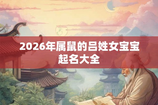 2026年属鼠的吕姓女宝宝起名大全