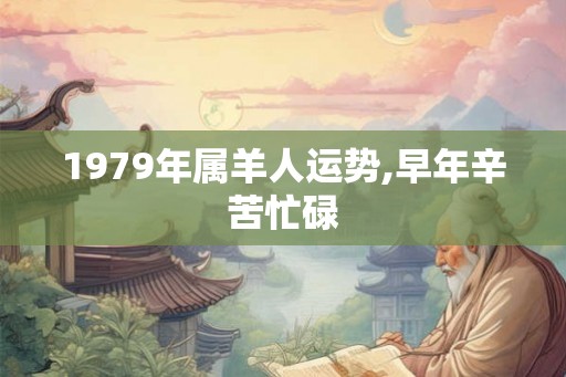 1979年属羊人运势,早年辛苦忙碌