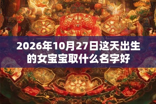 2026年10月27日这天出生的女宝宝取什么名字好