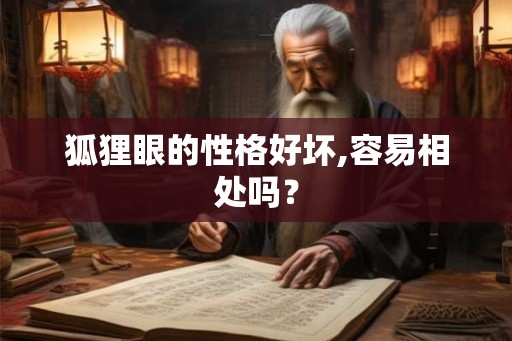 狐狸眼的性格好坏,容易相处吗? 狐狸眼的性格好坏,容易相处吗?
