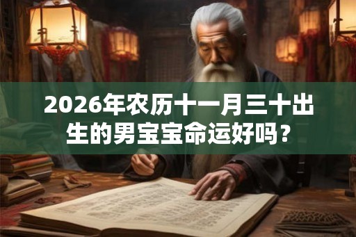 2026年农历十一月三十出生的男宝宝命运好吗？