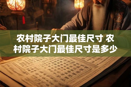 农村院子大门最佳尺寸 农村院子大门最佳尺寸是多少
