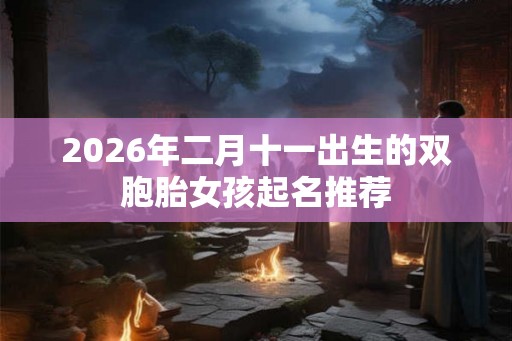 2026年二月十一出生的双胞胎女孩起名推荐 2026年二月十一出生的双胞胎女孩起名推荐