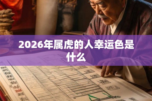 2026年属虎的人幸运色是什么