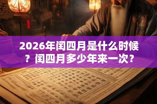 2026年闰四月是什么时候？闰四月多少年来一次？