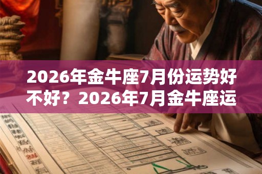 2026年金牛座7月份运势好不好？2026年7月金牛座运势解析