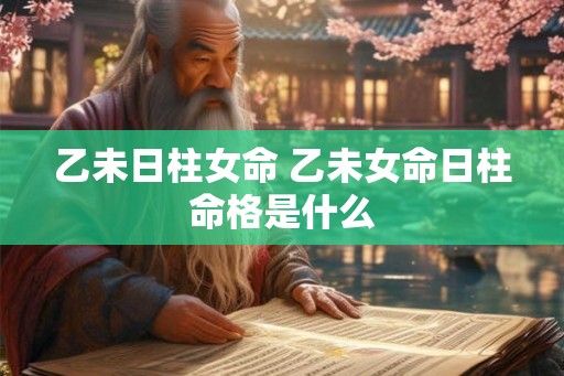 乙未日柱女命 乙未女命日柱命格是什么
