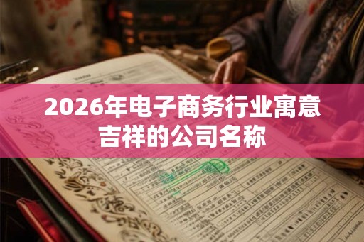 2026年电子商务行业寓意吉祥的公司名称